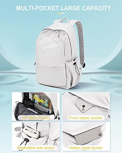 תיק גב תיק גב לנשים White Backpack For Men Lightweight Gym Backpack Casual Daypack Laptop Backpack College